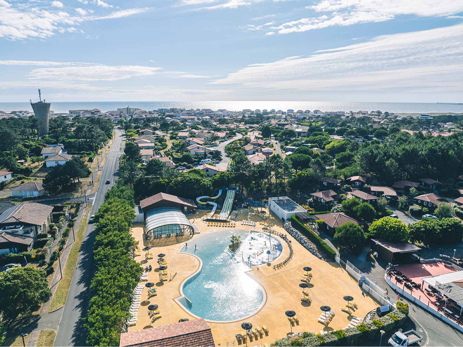 La magnifique vue aérienne du camping Siblu Villages La Plage 1