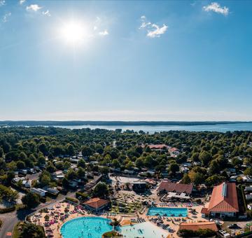 Vue aérienne du camping de la Réserve