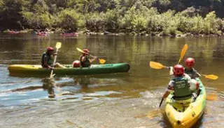 Descente de la rivière Ardèche en canoë
