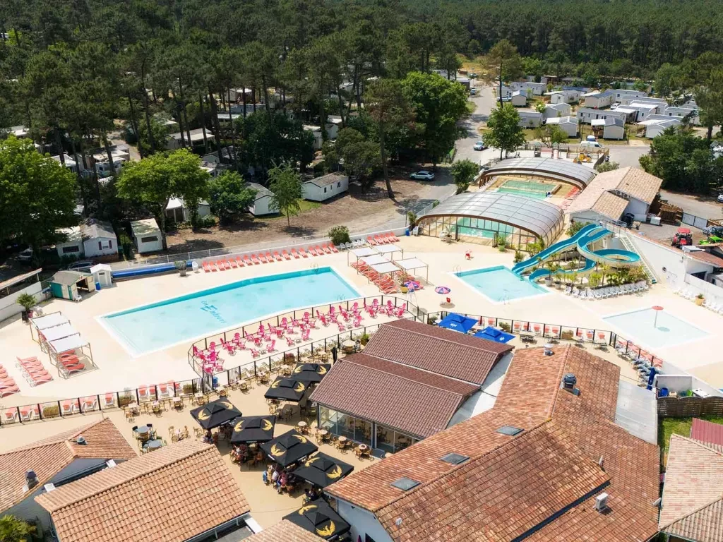 Vue drone camping Siblu Villages Les Embruns