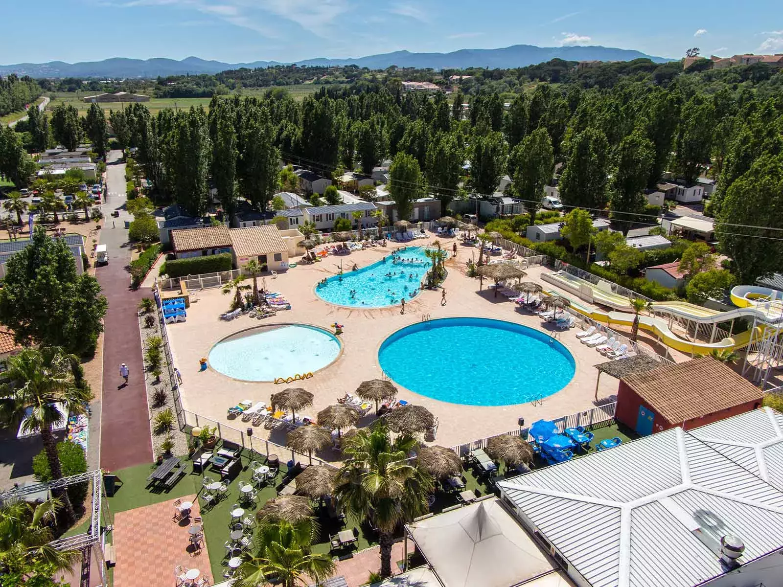 La magnifique vue aérienne du camping Siblu Villages Le Montourey