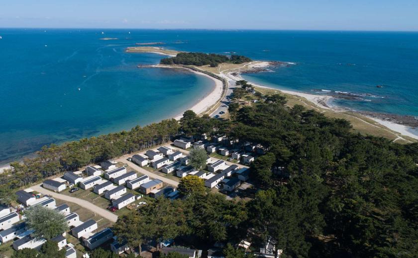 La magnifique vue aérienne du camping Siblu Villages Le Conguel 1