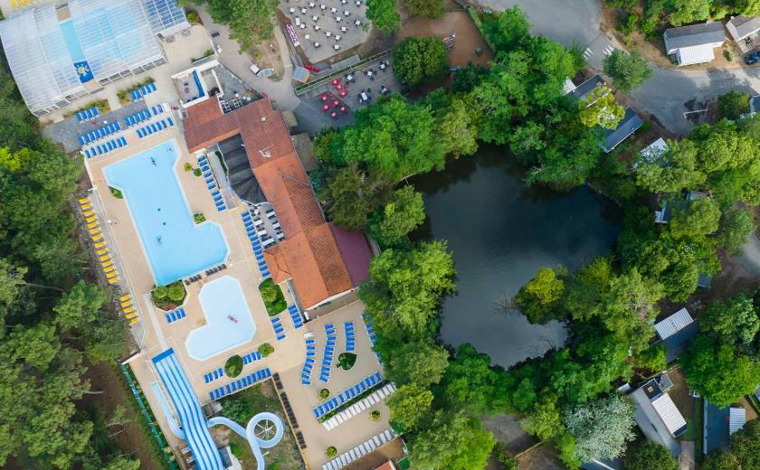 La magnifique vue aérienne du camping Siblu Villages Bois Dormant 1