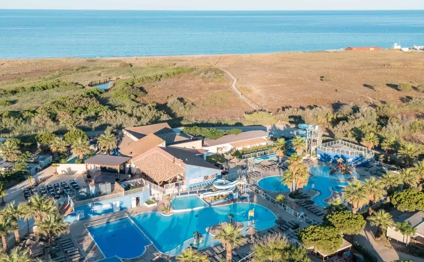 La vue aérienne du camping Siblu Le Marisol
